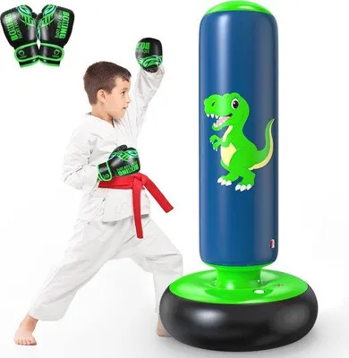 Produktbild von Famanu Boxsack für Kinder - Stehender Boxsack für Karate, Taekwondo und MMA