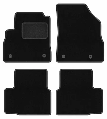 Productafbeelding van Velours automatten voor Opel Astra K vanaf 2015 (sedan/hatchback/stationwagen) – 4-delig, zwart, op maat – Wielganizator LUX