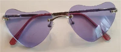Produktbild von W20021-3 lila Damen Herren Herzbrille Partybrille Brille
