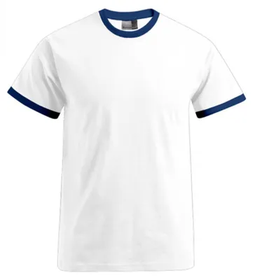 Produktbild von Kontrast T-Shirt Herren, Weiß-Marineblau, S