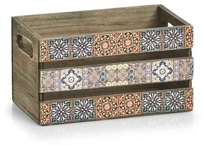 Immagine prodotto di ZELLER Cassa di legno a mosaico 24x16x13, 5cm