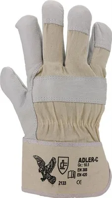 Produktbild von Handschuhe Adler-C Gr.10,5 naturfarben Leder ASATEX