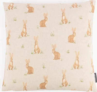 Produktbild von Kissenhülle Aquarell Woodland Rabbit in div. Größen von SCHÖNER LEBEN Größe 40x40cm (HxB) 40x40cm (HxB) Größe