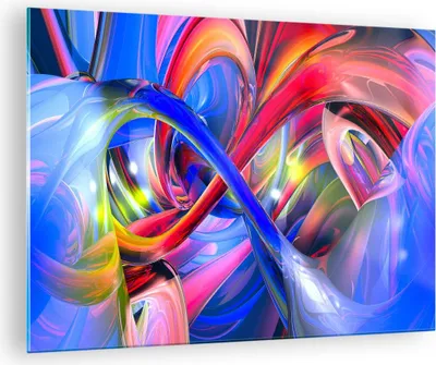 Produktbild von Bilder auf glas - Abstrakt grafik grafiken farben - 70x50cm - Glasbilder - Wandbilder - Kunstdruck - zum Aufhängen bereit - Wanddekoration aus Glas - Glas Bilder - Wandbild auf Glas - GAA70x50-2294