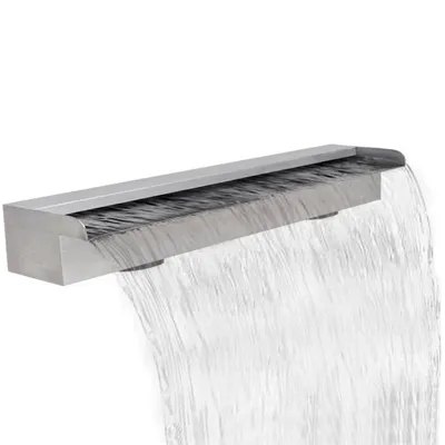 Zdjęcie produktu dla vidaXL Basenowa fontanna wodospadowa prostokątna stal nierdzewna 90 cm