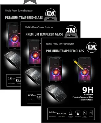 Productafbeelding van 3x Gehard glas voor bescherming van het scherm, 9H hardheid, displaybeschermfolie, schermbeschermer voor LG X POWER 3, merk cofi1453®
