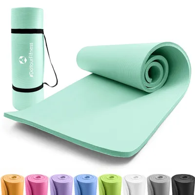 Immagine prodotto di Tappetino fitness XXL, 190x100x1,0 cm, color turchese, antiscivolo, ideale per l'allenamento a casa
