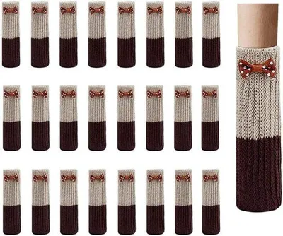 Produktbild von Famanu Stuhlbeinsocken - 24 Stück elastische Stuhlbeinschoner - rutschfeste Möbelbeschützer