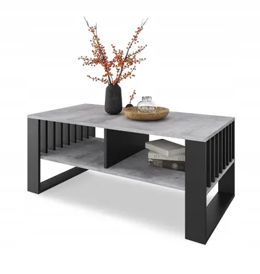 Image de Table basse moderne pour le salon 50 x 90 cm, LOFT Coffee Table, imitation béton