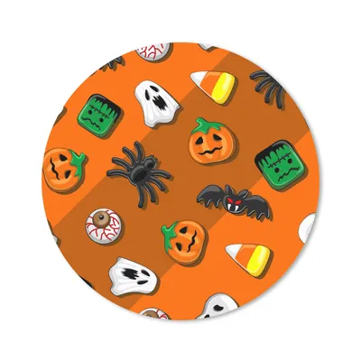 Produktbild von MuchoWow® Mauspad Mousepad Süßigkeiten - Halloween - Muster 40x40 cm - Mousepads - Maus Mat - Pad - Mausunterlage - Schreibtisch Accessoires