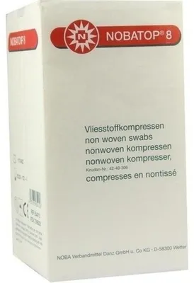 Obrázek produktu pro Noba Nobatop 8 Vliesstoffkompressen - 4-vrstvý, sterilní, 200 kusů balení (10 x 10 cm)