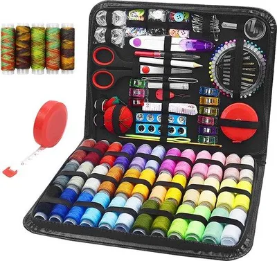 Productafbeelding van Famanu Nähset - 229-delig - Complete accessoireset voor beginners en reizigers