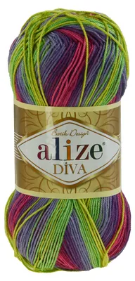 5 x 100g Strickgarn ALIZE DIVA BATIK Farbverlauf Häkelgarn Wolle Stricken Häkeln, 3241