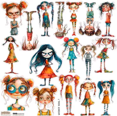Produktbild von AUFKLEBER ScrapLove Nachbildung Stickers - Quirky Girl 1