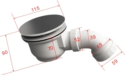 Produktbild von Ablaufgarnitur für Duschtassen mit 90 mm Ablaufloch