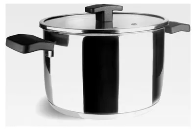 Produktbild von Topf mit Kalkdeckel aus Edelstahl 18/10, induktionsgeeignet, 16 cm, 2,5 Liter