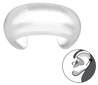 Produktbild von Ohrklemme schlicht: Ear Cuff Ohrring Silber 925