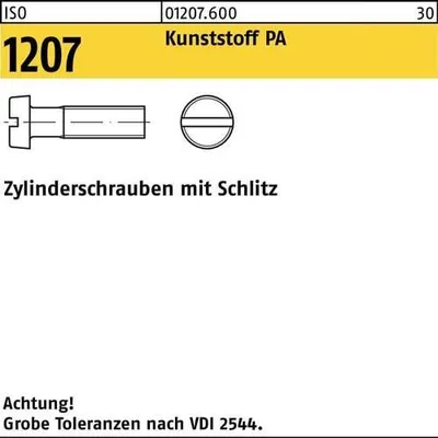 Produktbild von Reyher  Zylinderschrauben ISO 1207 Kunstst. M 6x16 PA (200 Stück)