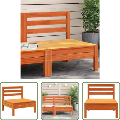 Produktbild von The Living Store Gartensofa ohne Armlehnen Wachsbraun Massivholz Kiefer