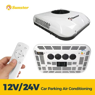 Obrázek produktu pro Sunster 24V RV klimatizace – 7000 BTU střešní klimatizace pouze s chlazením pro obytné vozy, dodávky, karavany a přívěsy