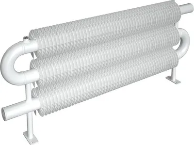 Produktbild von Isan Spiral RAO3 Rippenheizkörper 76x156x1000 Wandmontage Weiß ZO30761000W-01