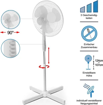 Produktbild von ito ELECTRONICS WLSF-4043: 40cm Standventilator mit Oszillation