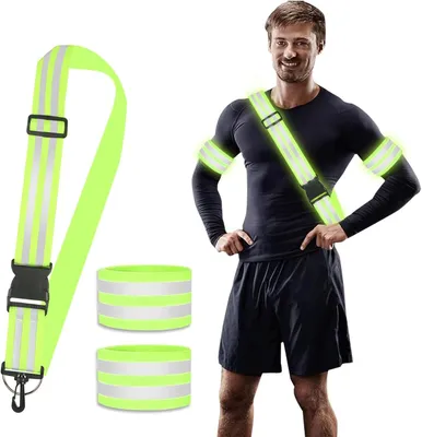 Productafbeelding van Reflecterende set - Draagband met 2 armbanden - Met karabiner