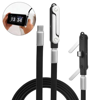 Produktbild von USB-C zu USB-C 2.0 Schnellladekabel, 480 Mbps, 240 W Ladekabel mit Ständer, geeignet für Tablets, Laptops, Smartphones und Notebooks