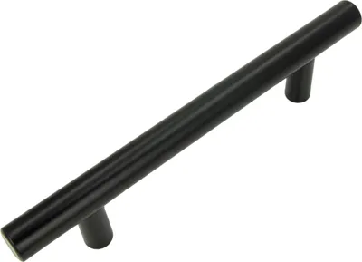 Obrázek produktu pro Elegantní černá nábytková úchytka zábradlí 96 mm z nerezové oceli s matnou povrchovou úpravou - ideální pro moderní i klasické interiéry.