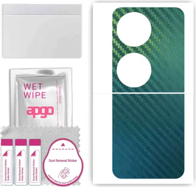 Produktbild von apgo Rückseite Schutzfolie, Skin, kompatibel mit Huawei Pocket 2, Hinten Displayschutzfolie aus Vinylfolie, kratzfest, einfache Montage - Kohlenstoff-Chamäleon CAKA1