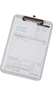 Productafbeelding van ABS prikbord met uitschuifbare haak, DIN A4, grijs