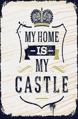 Produktbild von vianmo Holzschild 30x20 cm My home is my CastleHaus