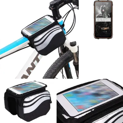 Produktbild von K-S-Trade Rahmentasche Fahrrad-Halterung kompatibel mit Cubot KingKong 5 Pro Rahmenhalterung Fahrrad Handyhalterung Fahrradtasche Handy Smartphone