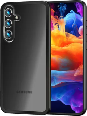 Image de Housse hybride mate NALIA pour Samsung Galaxy S24 Housse, semi-transparente Dos dur antichoc & cadre de protection Noir