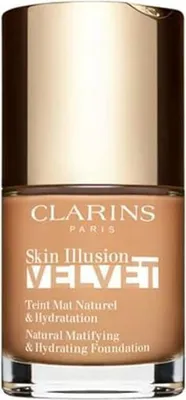 Produktbild von Clarins, Skin Illusion Velvet, Natural Ingredients, Matte Finish, Liquid Foundation, 30 ml