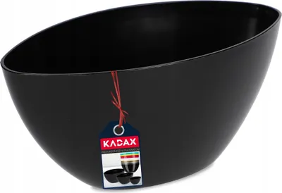 Produktbild von KADAX Doniczka Donica Na Kwiaty 30cm Osłonka Owalna Kwietnik Plastikowa Czarna