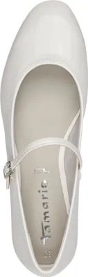 Produktbild von Tamaris Damen Ballerina Mary Jane Riemen Schnalle 1-22122-42, Größe:37 EU, Farbe:Weiß
