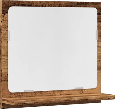Produktbild von Möbel Badspiegel mit Ablage Altholz-Optik 40x11x37 cm Holzwerkstoff - Spiegelschränke CLORIS1197799