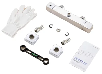 Immagine prodotto di Miscelatore termostatico per doccia, con protezione anti-scottatura, facile installazione, finitura cromata, attacco G1/2
