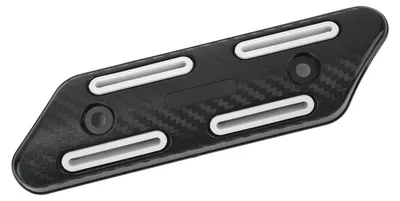 Image de Bouclier thermique universel pour pot d'échappement, pour tubes de 27 à 51 mm – Motos, quads, VTT, scooters – Blanc
