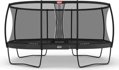 Produktbild von BERG Trampolin Oval Grand Champion Regular 520 grau + Safety Net Deluxe Airflow pro