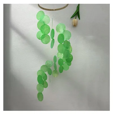 Obrázok produktu pre Zvonkohra 77 x 17 cm, mušlička, zelená, pre okno