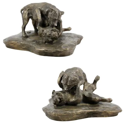 Productafbeelding van Art-Dog Decoratief beeldje – Pitbull – gegoten uit bronspoeder en hars