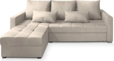 Produktbild von Masseno Ecksofa KOS PIK M mit Schlaffunktion L-Form, Sofa mit Bettkasten, Wohnzimmersofa, Couch, Soffa, Bettsofa, Couchgarnitur- Creme, MONOLITH 04