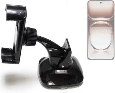 Produktbild von K-S-Trade kompakte Handy-Halterung Windschutzscheibe kompatibel mit Oppo Reno12 CPH2625 Armaturenbrett schwarz Autohalterung KFZ Halter