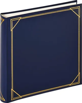 Productafbeelding van Walther design fotoalbum blauw 30 x 30 cm imitatieleer met reliëf - Standaard album MX - 200