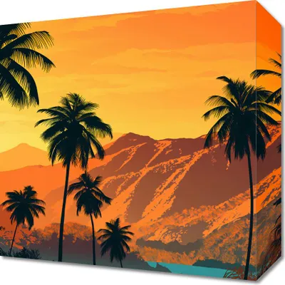 Produktbild von Bild 30x30cm Sonnenuntergang auf den Inseln