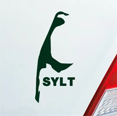 Produktbild von Auto Aufkleber Sylt Spaß Insel Luxus Germany Deutschland 10x4,5 cm Dunkelgrün Sticker Heckscheibenaufkleber