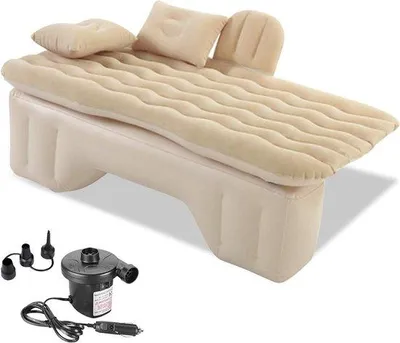 Image de Lit gonflable pour voiture et camping - étanche à l'eau et à l'air - Beige