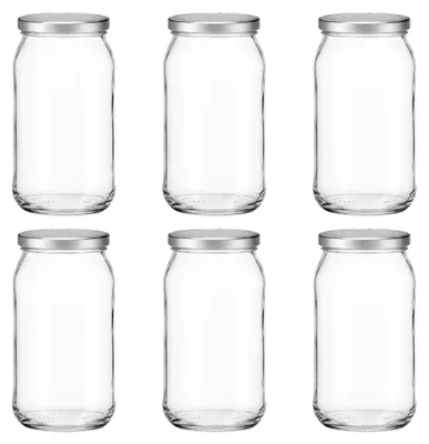 Produktbild von Set von 6 Einmachgläsern 900 ml mit Schraubdeckel